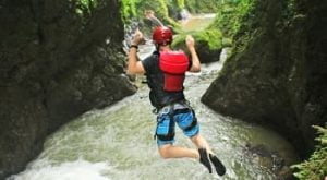 Waterfall jumping